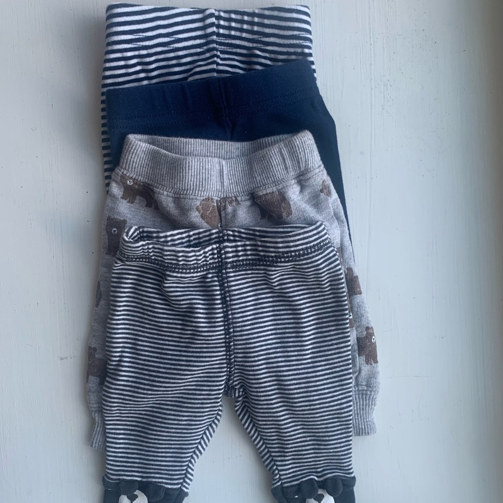 4PK Carters newborn pants